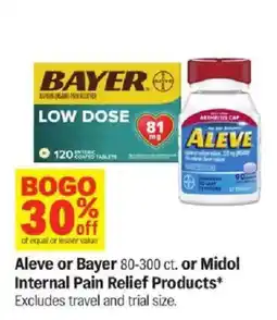 Meijer Aleve or Bayer Internal Pain Relief Products offer