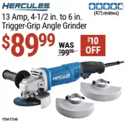 Harbor Freight Tools Hercules trigger-grip angle grinder offer