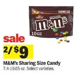 Meijer M&M's Sharing Size Candy offer