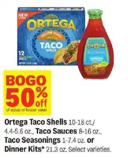 Meijer Ortega Taco Shells or Taco Sauces or Taco Seasonings or Dinner Kits offer