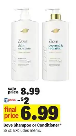 Meijer Dove Shampoo or Conditioner offer