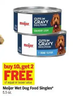 Meijer Meijer Wet Dog Food Singles offer