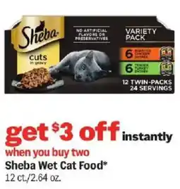 Meijer Sheba Wet Cat Food offer