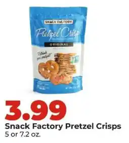 Hy-Vee Snack Factory Pretzel Crisps offer