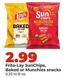 Hy-Vee Frito-Lay SunChips, Baked or Munchies snacks offer