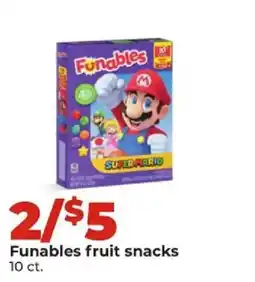 Hy-Vee Funables fruit snacks offer