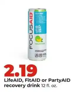 Hy-Vee LifeAID, FitAID or PartyAID recovery drink offer