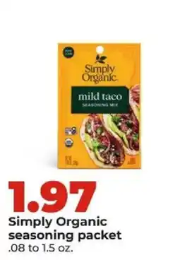 Hy-Vee Simply Organic seasoning packet offer