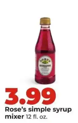 Hy-Vee Rose's simple syrup mixer offer