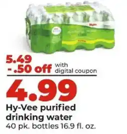 Hy-Vee Hy-Vee purified drinking water offer