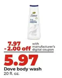 Hy-Vee Dove body wash offer