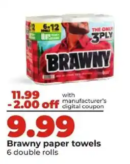 Hy-Vee Brawny paper towels offer