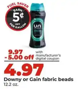 Hy-Vee Downy or Gain fabric beads offer
