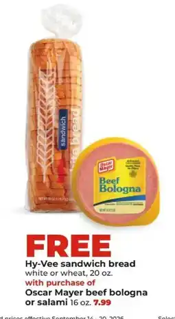 Hy-Vee Hy-Vee sandwich bread offer