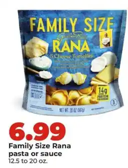 Hy-Vee Family Size Rana pasta or sauce offer