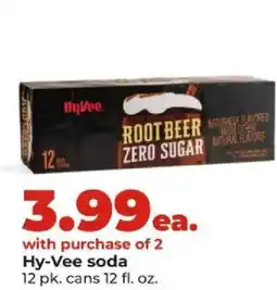 Hy-Vee Hy-Vee root beer zero sugar offer