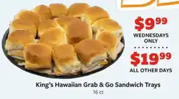 Fareway King's Hawaiian Grab & Go Sandwich Trays offer