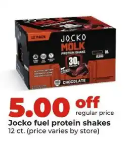Hy-Vee Jocko fuel protein shakes offer