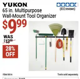 Harbor Freight Tools Yukon 65 in. Multipurpose Wall-Mount Tool Organizer offer