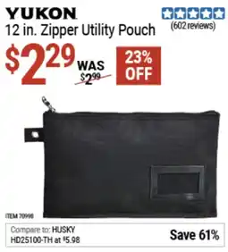 Harbor Freight Tools Yukon 12 in. Zipper Utility Pouch offer