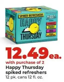 Hy-Vee Happy Thursday spiked refreshers offer