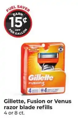 Hy-Vee Gillette, Fusion or Venus razor blade refills offer