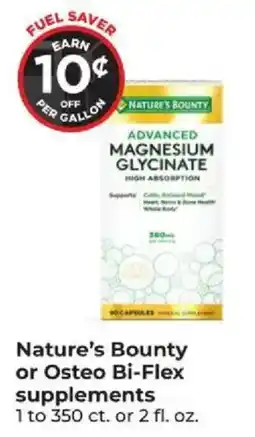 Hy-Vee Nature's Bounty or Osteo Bi-Flex supplements offer