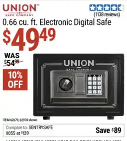 Harbor Freight Tools Union electronic digital safe offer