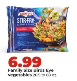 Hy-Vee Family Size Birds Eye vegetables offer
