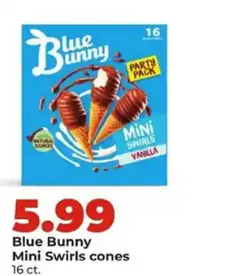 Hy-Vee Blue Bunny Mini Swirls cones offer