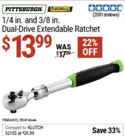 Harbor Freight Tools Pittsburgh dual-drive extendable ratchet offer