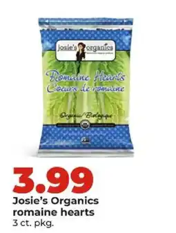 Hy-Vee Josie's Organics romaine hearts offer