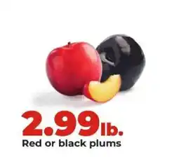 Hy-Vee Red or black plums offer