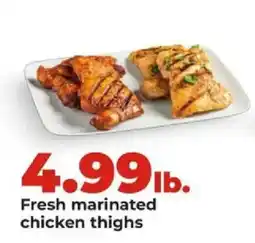 Hy-Vee Fresh marinated chicken thighs offer