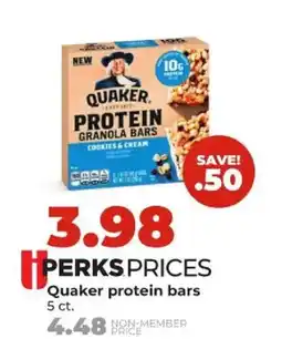 Hy-Vee Quaker protein bars offer
