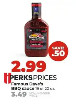 Hy-Vee Famous Dave's BBQ sauce offer