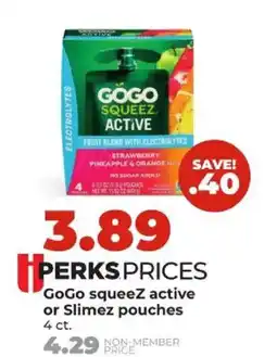 Hy-Vee Gogo squeeze active or slimez pouches offer