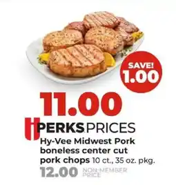 Hy-Vee Hy-Vee Midwest Pork boneless center cut pork chops offer