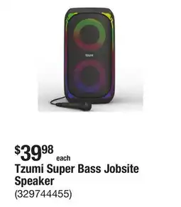 The Home Depot Tzumi Super Bass Jobsite Speaker offer