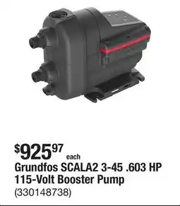 The Home Depot Grundfos SCALA2 3-45 .603 HP 115-Volt Booster Pump offer