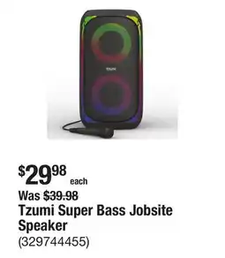 The Home Depot Tzumi Super Bass Jobsite Speaker offer