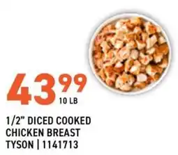 US Foods Chef's Store Tyson 1/2" Diced Cooked Chicken Breast offer