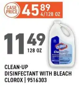 US Foods Chef's Store Clorox clean-up disinfectant with bleach offer