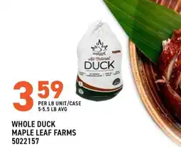US Foods Chef's Store Whole Duck Maple Leaf Farms offer