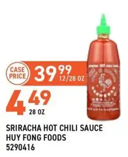 US Foods Chef's Store Sriracha Hot Chili Sauce Huy Fong Foods offer