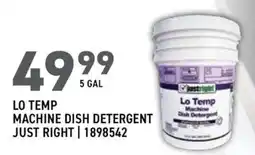 US Foods Chef's Store Just Right Lo Temp Machine Dish Detergent offer