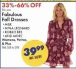 Boscov's Fabulous Fall Dresses offer