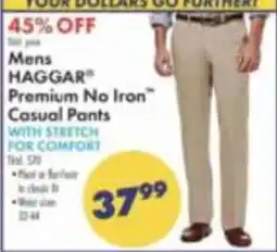 Boscov's Mens Haggard Premium No Iron Casual Pants offer