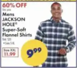 Boscov's Mens Jackson Hole Super-Soft Flannel Shirts offer