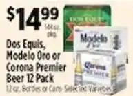 Dos Equis, Modelo Oro or Corona Premier Beer